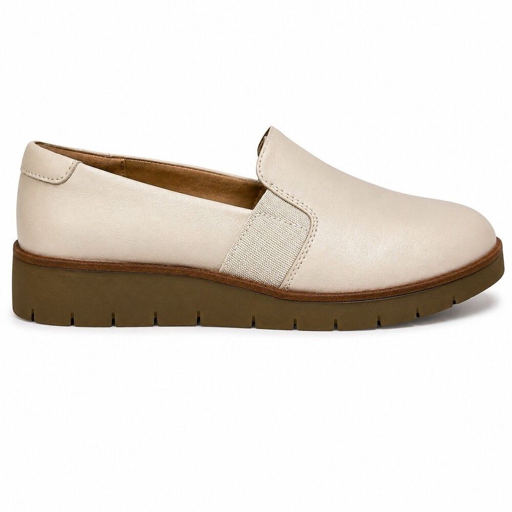 LifeStride Infinity Loafers Women Size 9.5 Ivory Comfort On the Go Slip On Shoes